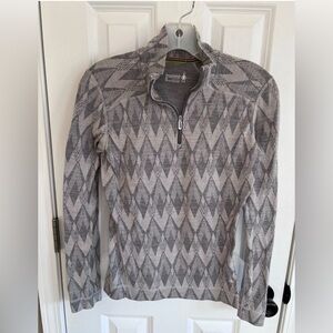 Smartwool Women’s 1/4 zip Gray Diamond Pattern